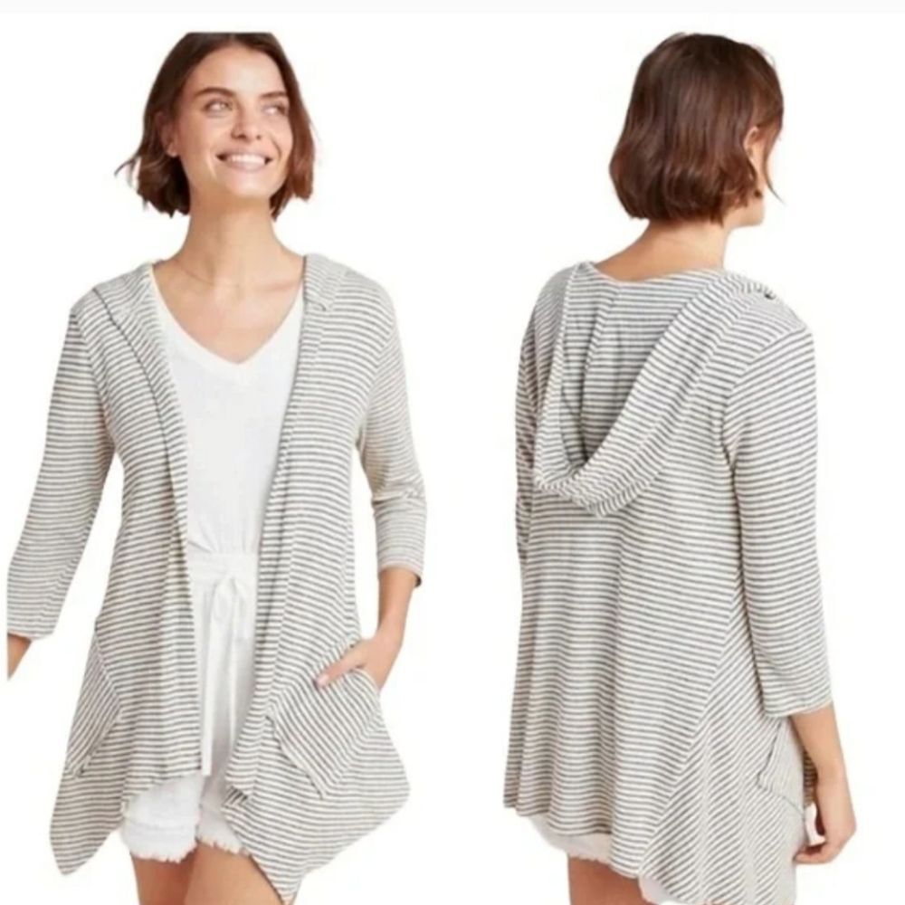 Saturday Sunday Cardigan Hoodie XS Knit Casual Minimalist Nautical Coastal